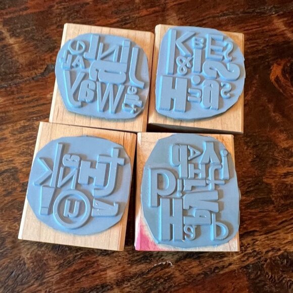 Wooden Stamps Stampin Up Alphabet Soup - Picture 2 of 6